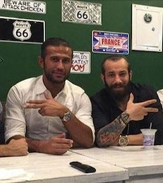 فوتبالیست پرسپولیسی در کنار خواننده جنجالی/عکس تتلو و مهرداد پولادی