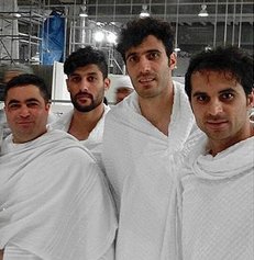 هادی نوروزی در لباس احرام/عکس  هادی نوروزی در لباس احرام