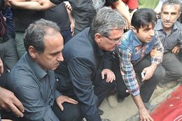 گریه برانکو از دیدن جای خالی نوروزی/عکس برانکو بر سر مزار هادی نوروزی