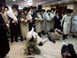 رقص عجیب خاخام های یهودی!+تصاویر رقص یهود