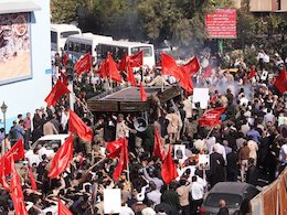  تشییع پیکر شهید سردار شهید حسین همدانی 