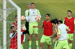 لحظات مفرح تمرین تیمملی فوتبال ایران/تصاویر تمرین تیم ملی