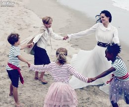 اقدام قابل تقدیر آنجلینا جولی+عکس آنجلینا جولی و فرزندانش