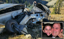 مرگ دردناک پدر مقابل چشمان دخترش+تصاویر  سقوط جت شخصی