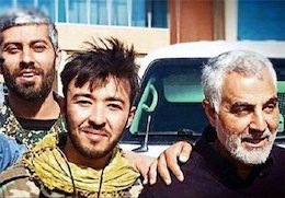 هنرمندان بازهم قاسم سلیمانی را ستایش کردند+تصاویر   نادر حمید و قاسم سلیمانی