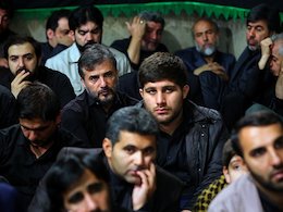 بازیگر مشهور در عزاداری بیت رهبری/عکس سید جواد هاشمی در بیت رهبری