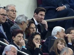 چهره خندان مسی روی سکوهای نیوکمپ/عکس لیونل مسی 43