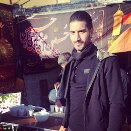 بازیکن خارجی در مراسم عزاداری/عکس حمزه یونس