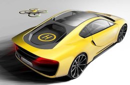 باند فرود پهباد روی خودرو+عکس  خودروی Rinspeed سوئیس