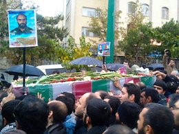 مراسم تشييع شهيد مدافع حرم محمدحسين محمدخانی