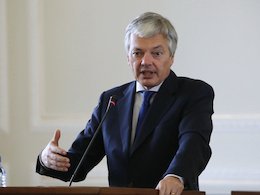 هدیه ویژه وزیر خارجه بلژیک برای روحانی/عکس  وزیرخارجه بلژیک