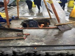 خیابان ولیعصر(عج) نشست کرد+تصاویر نشست زمین