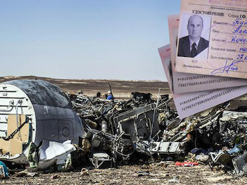 بمب داعش در هواپیمای روسیه+تصاویر  سقوط هواپیمای روسی