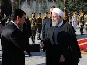 استقبال دکتر روحانی از رئیس‌ جمهور ترکمنستان