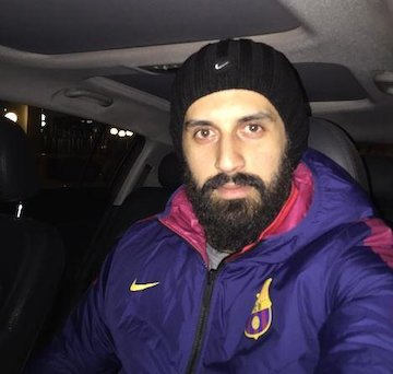 سلفی سعید معروف با کاپشن بارسلونا/عکس سعید معروف