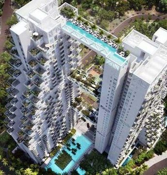 استخر ی زیبادر طبقه سی وهشتم!/عکس  ترسناک ترین استخر جهان