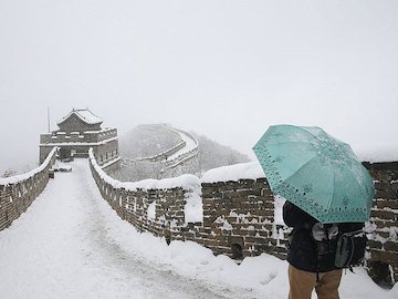 دیوار چین سفیدپوش شد