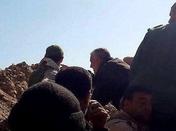 سردار سلیمانی در خط مقدم مبارزه با داعش/عکس  قاسم سلیمانی