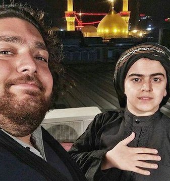 سلفی امیرمحمد در کربلا+عکس  امیر محمد متقیان