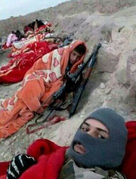 نبرد مدافعین حرم در سرما/عکس  مدافعان حرم