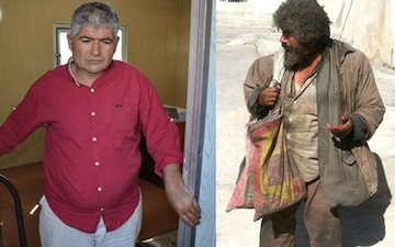 گدای میلیونر قبل و بعد از حمام!/عکس گدای میلیونر