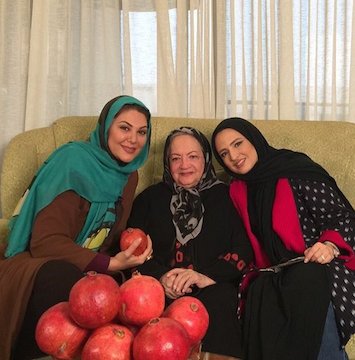 بازیگر سریال کیمیا مهمان شهلا ریاحی/عکس گلاره عباسی و لاله اسکندری