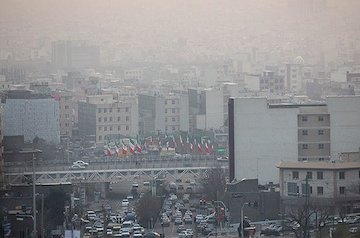 شدت آلودگی هوا در تهران