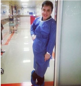 مجری مشهور در بیمارستان/عکس عموپورنگ