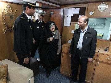 معصومه ابتکار در جزیره کیش/عکس ابتکار و جهانگیری