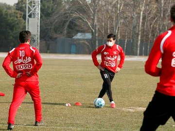 استراتژی پرسپولیس برای فرار از آلودگی هوا!/عکس تمرین پرسپولیس