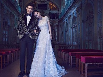 جنجال عروسی لوکس زوج هنرپیشه/تصاویر عروسی زوج بازیگر چینی