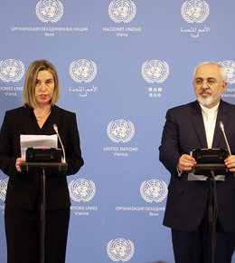 اتحادیه اروپا تحریم ها را لغو کرد؛ برجام اجرایی شد ظریف و موگرینی/2