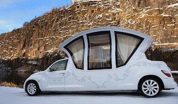 رویایی ترین ماشین عروس جهان/عکس ماشین عروس