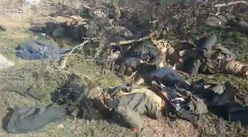 کشتهشدن ۴۵ داعشی و کشف دهها بمب در اطراف بغداد اجساد داعشی ها