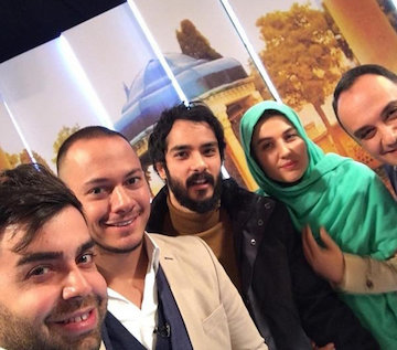 بازیگر ایرانی-فرانسوی کیمیا و همسرش در شیراز/عکس گلوریا هاردی