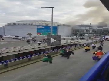 فیلم/ لحظه وقوع انفجار در فرودگاه بروکسل انفجار بروکسل