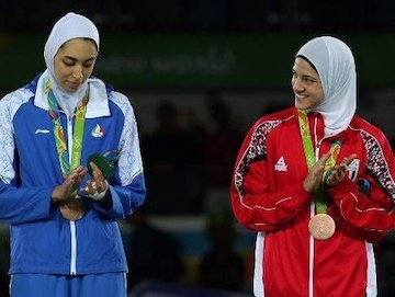 بانوان محجبه روی سکوی سوم المپیک/ اردن و انگلستان طلا گرفتند تکوو.jpg