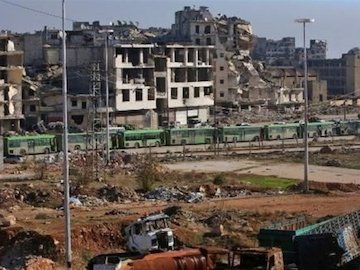 خروج آخرین گروه از تروریستهای بیگانه از حلب حلب