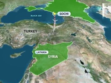 هواپیمای نظامی روسیه از صفحه رادار ناپدید شد/مشاهده جسد در دریا سقوط هواپیمای روسی