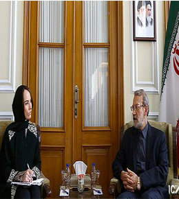 لاریجانی و رئیس اتحادیه بین‌المجالس جهانی