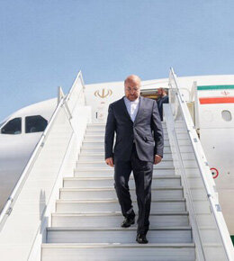 «قالیباف» وارد سمرقند شد قالیباف