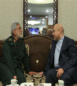 رئیس مجلس و فرمانده نیروی قدس سپاه با یکدیگر دیدار کردند
 قآنی و قالیباف