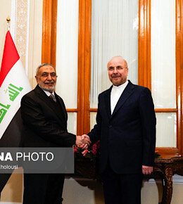 رئیس پارلمان عراق با قالیباف دیدار کرد دیدار قالیباف با رئیس مجلس عراق