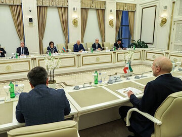 قالیباف: کشورهای بیگانه نباید در مسائل منطقه ورود کنند سفر قالیباف به آذربایجان