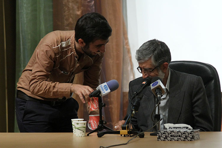 حداد عادل در دانشکده حقوق دانشگاه تهران