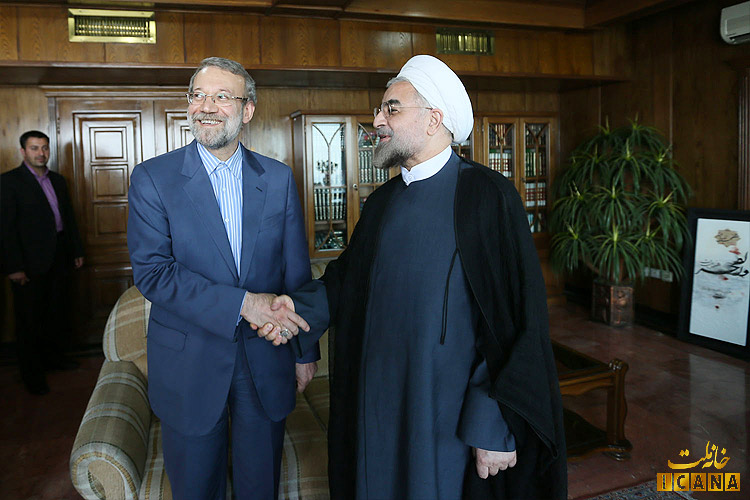 دیدار رئیس مجلس با حسن روحانی