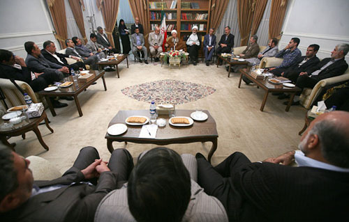 دیدار جمعی از منتخبان چهارمین دوره شورای شهر تهران با هاشمی رفسنجانی