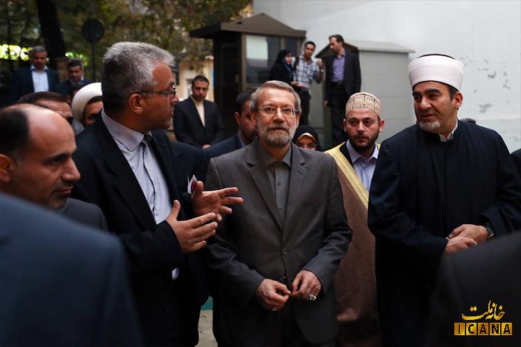 بازدید لاریجانی از مسجد بایراکلی در بلگراد