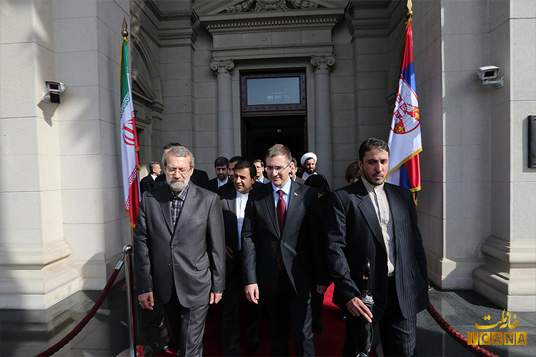 نشست مطبولاتی ریجانی با رئیس پارلمان صربستان