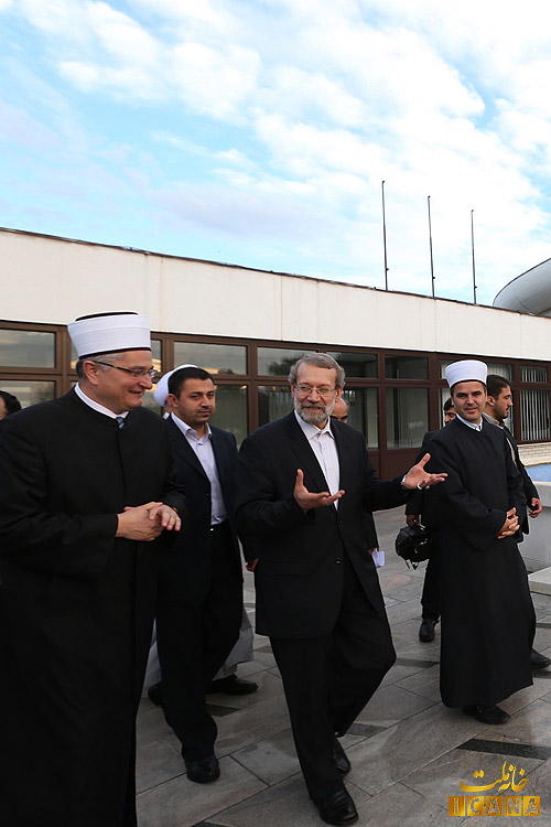 بازدید دکتر لاریجانی از مرکز اسلامی شهر زاگرب و دیدار با مفتی مسلمانان کرواسی